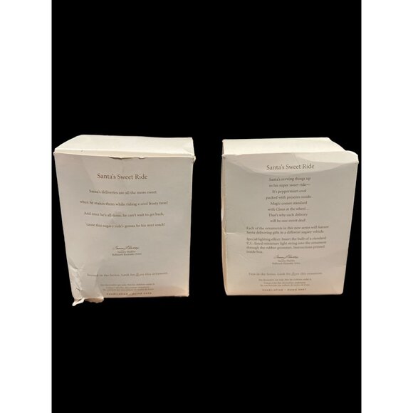 Hallmark Keepsake Santa’s Sweet Ride 2008 & 2007 Ornaments Airplane & Car W Box - Picture 4 of 9